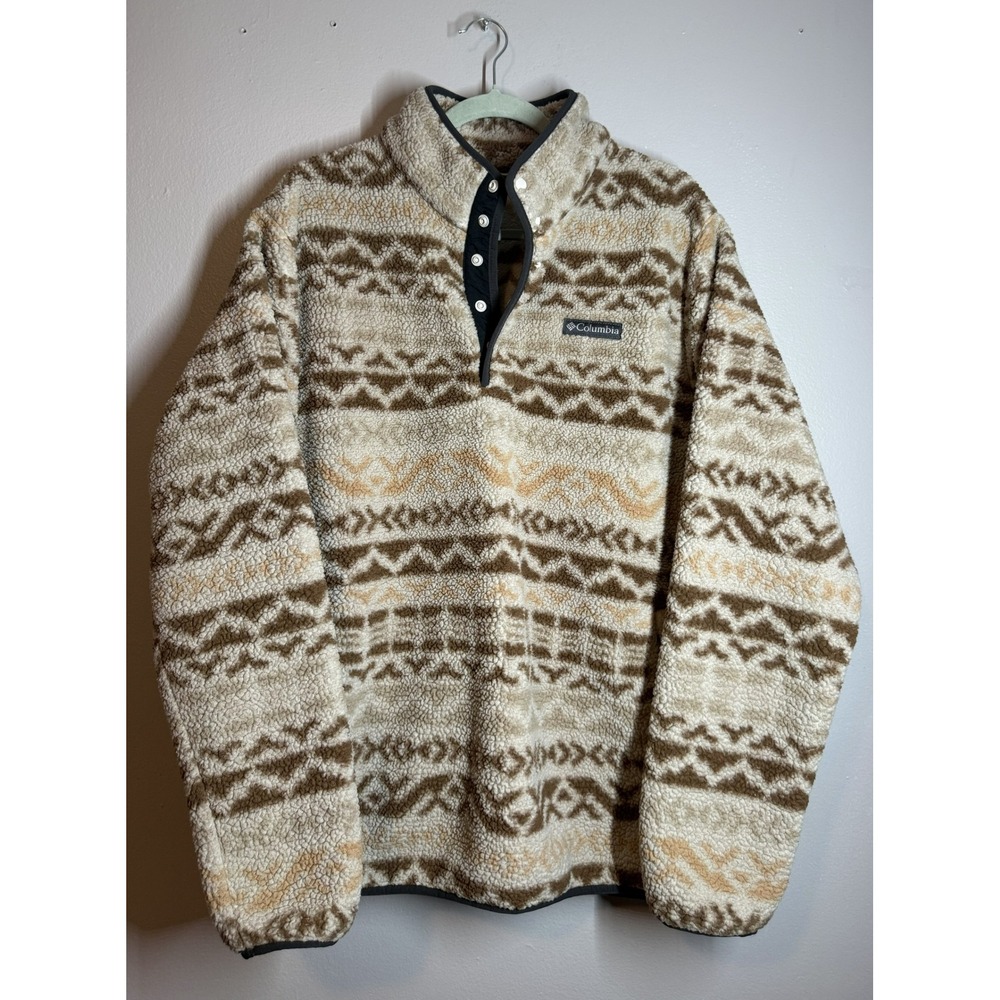 Columbia Rugged Ridge Sherpa Half-Snap Fleece Pullover–Southwestern Aztec- Large